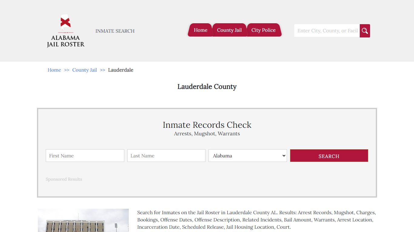 Lauderdale County - Alabama Jail Inmate Search